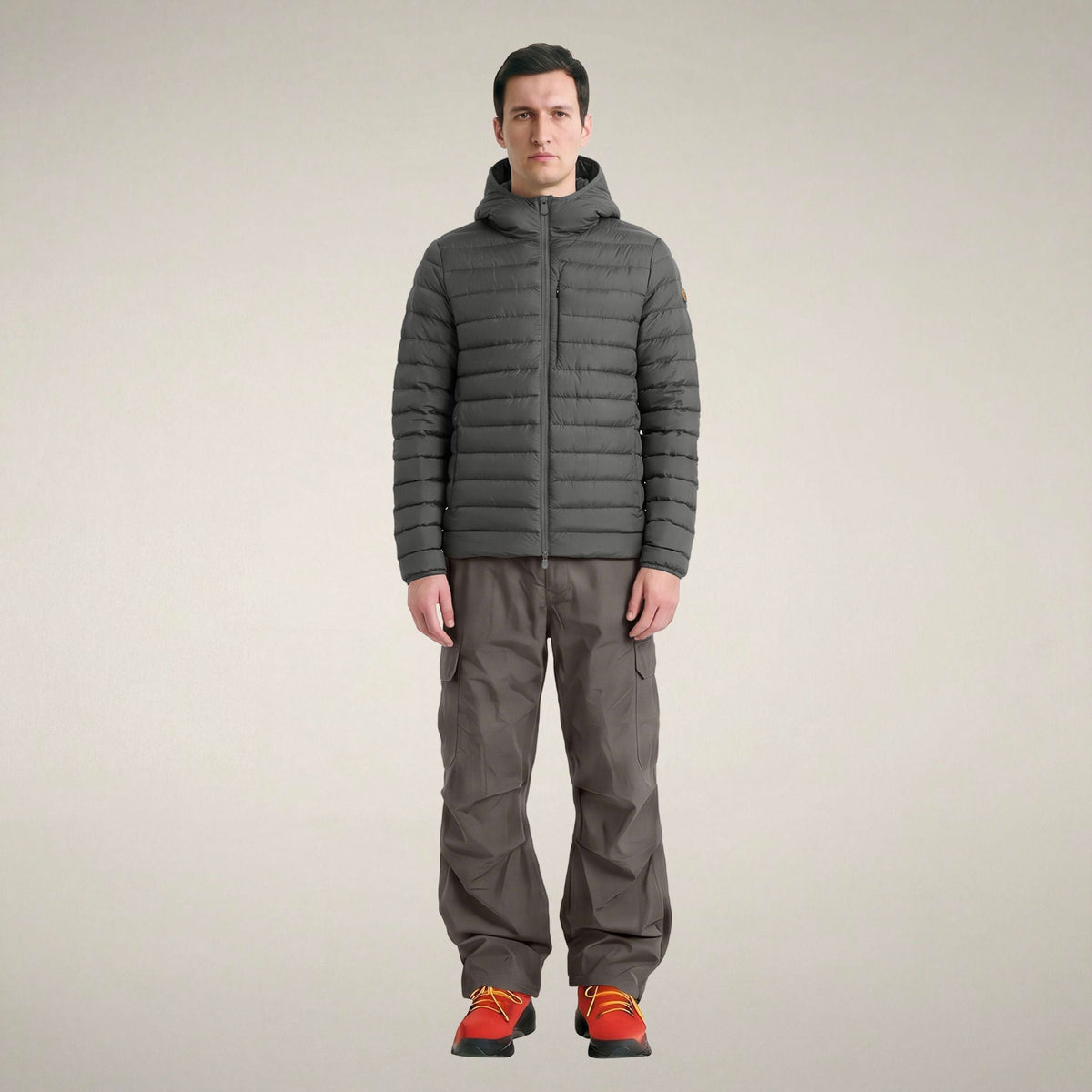 Men's Puffer Jacket Juncus in Gunmetal Grey