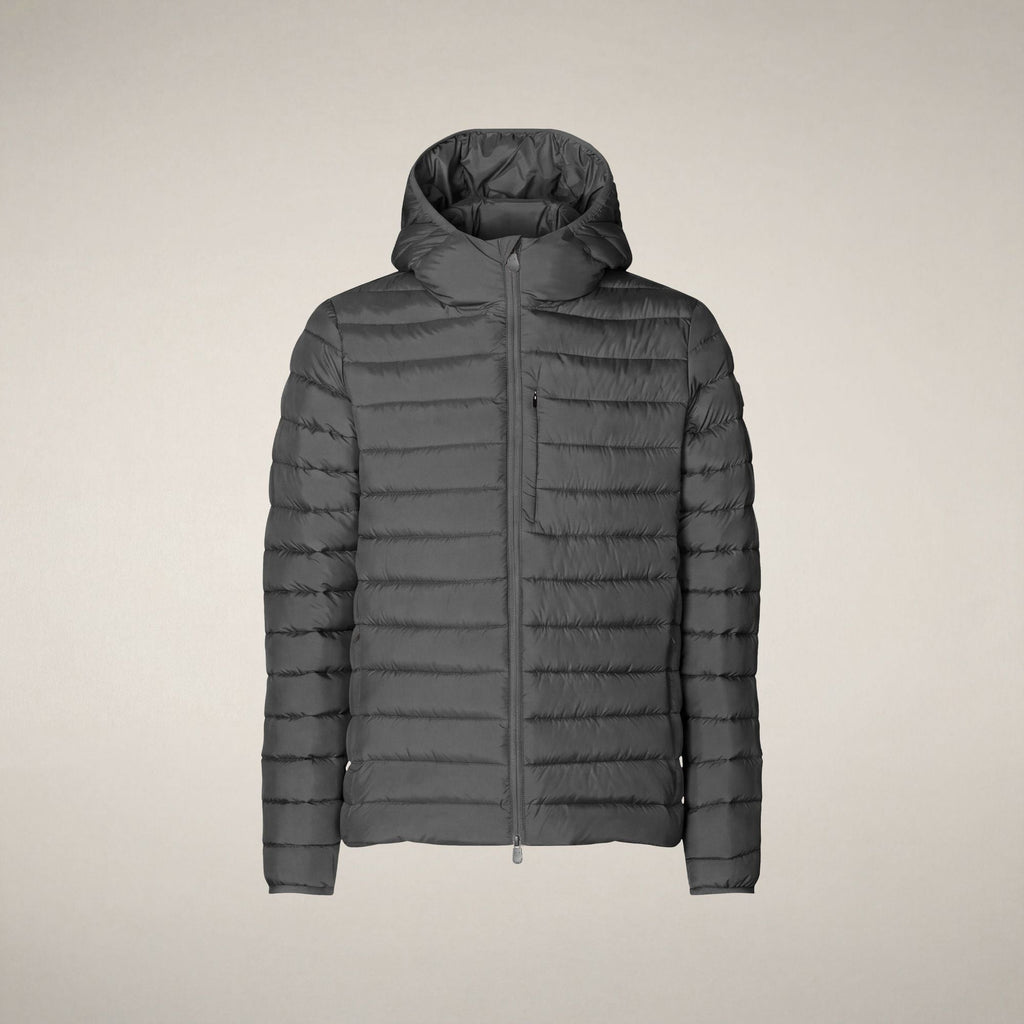 Men's Puffer Jacket Juncus in Gunmetal Grey