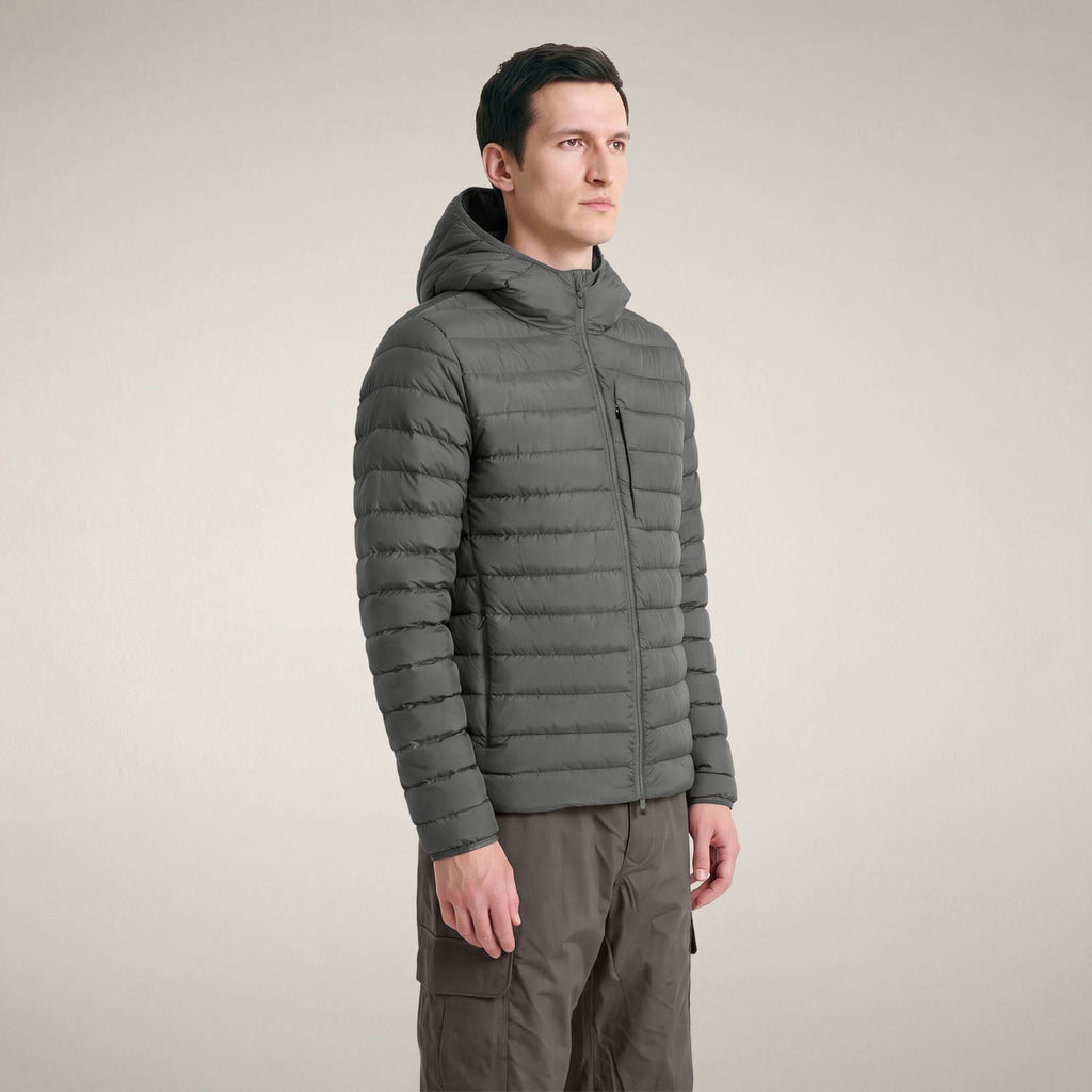 Men's Puffer Jacket Juncus in Gunmetal Grey