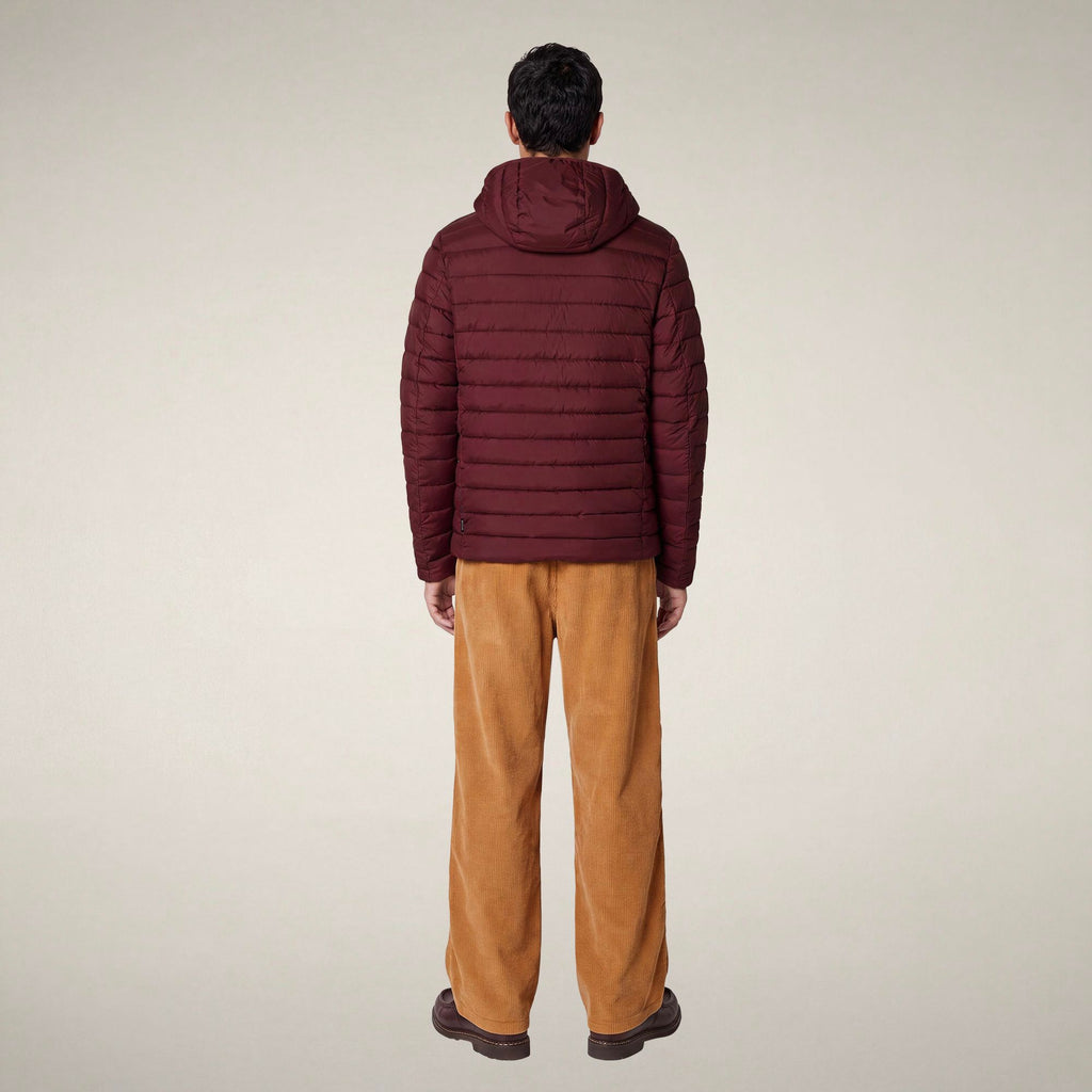 Men's Puffer Jacket Juncus in Wine Red