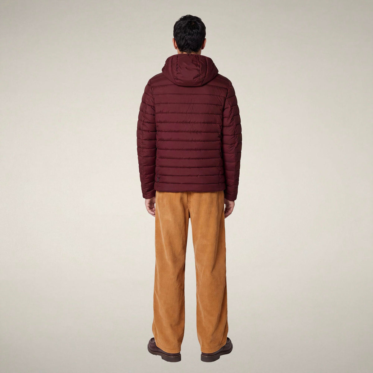 Men's Puffer Jacket Juncus in Wine Red