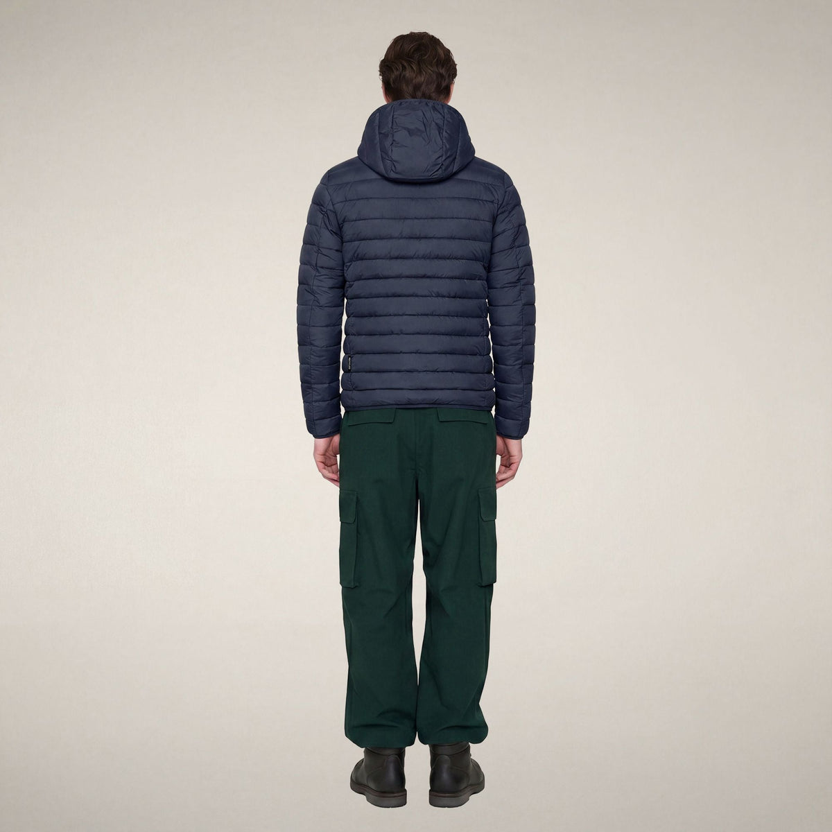Men's Puffer Jacket Juncus in Blue Black