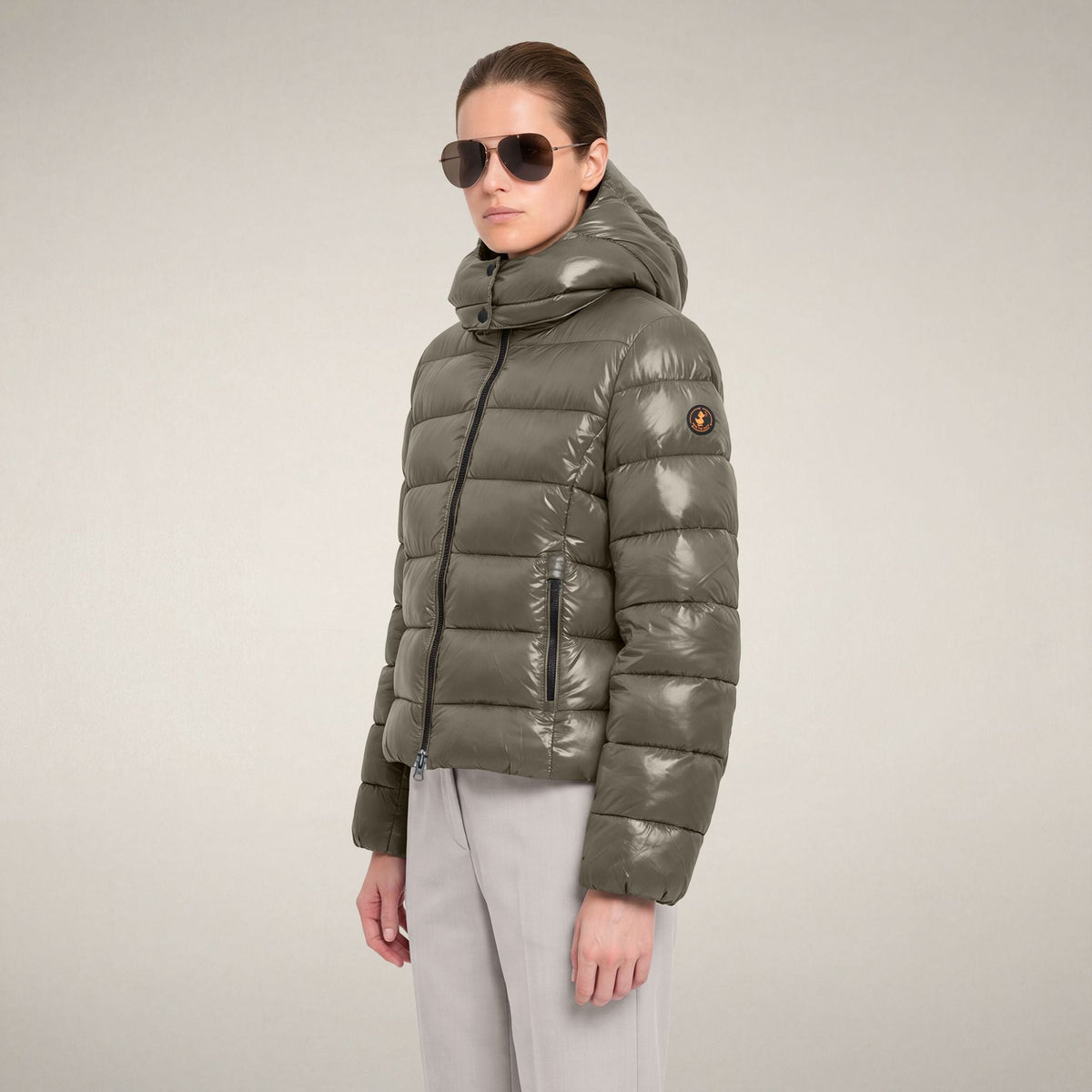 Women's Puffer Jacket Cosmary in Gunmetal Grey