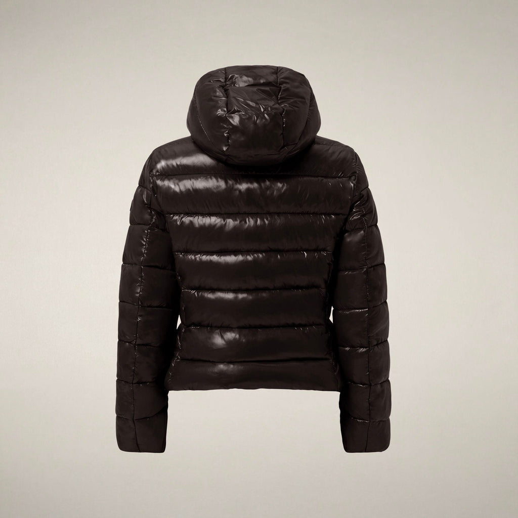 Women's Puffer Jacket Cosmary in Brown Black