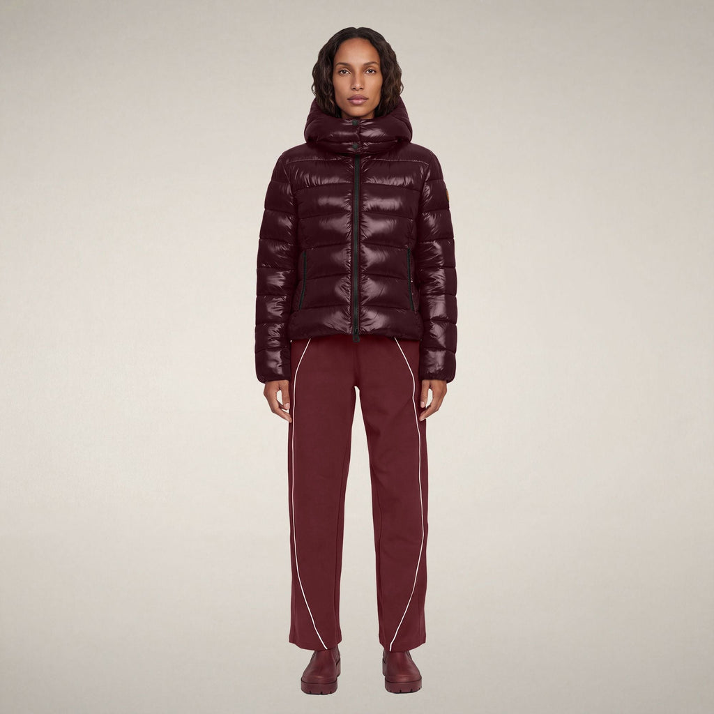 Women's Puffer Jacket Cosmary in Wine Red