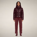 Women's Puffer Jacket Cosmary in Wine Red
