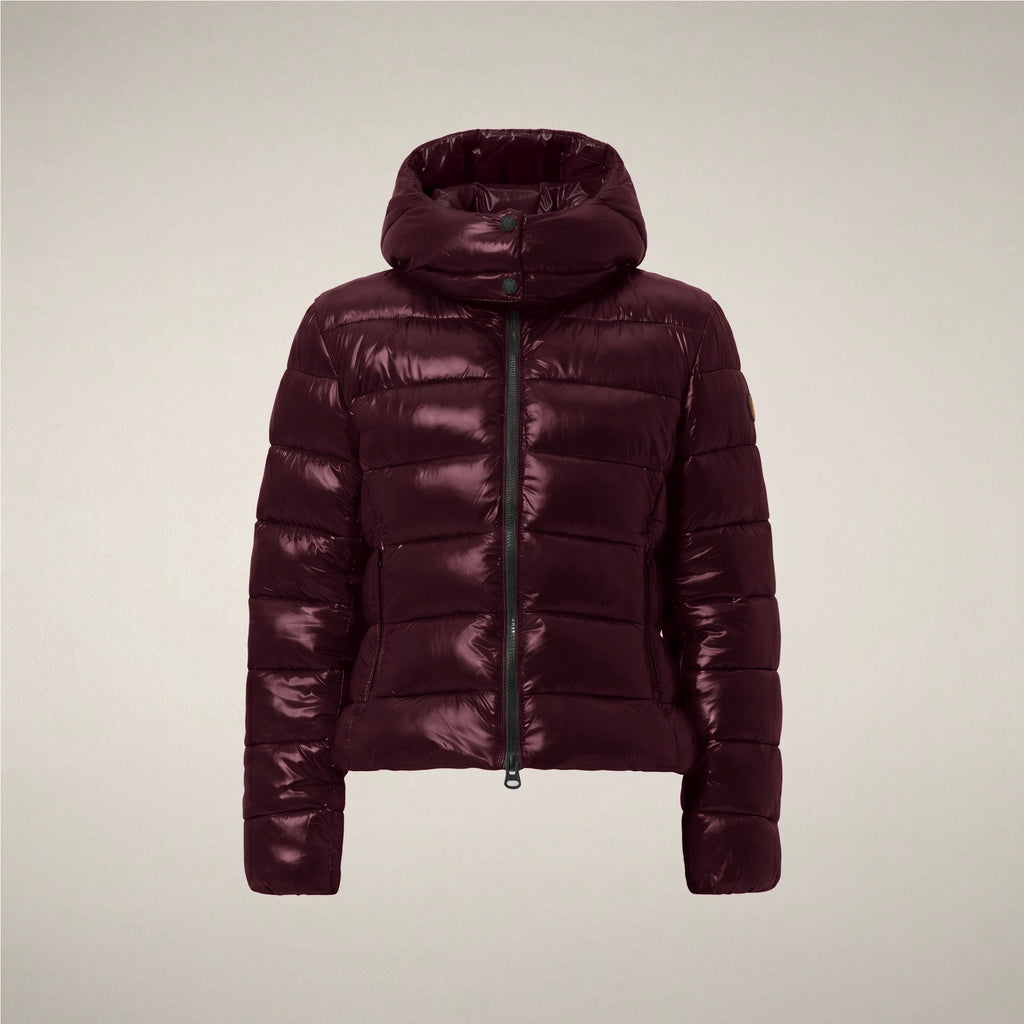 Women's Puffer Jacket Cosmary in Wine Red