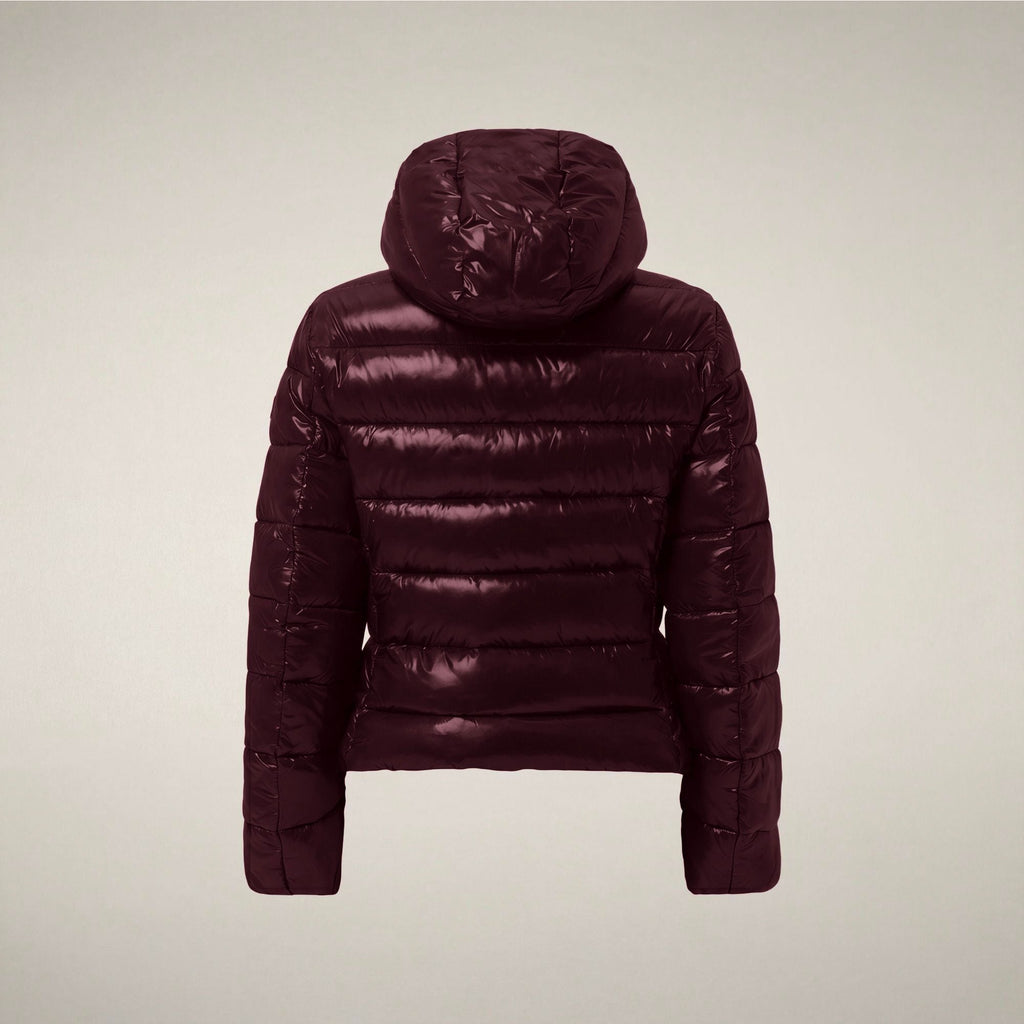 Women's Puffer Jacket Cosmary in Wine Red