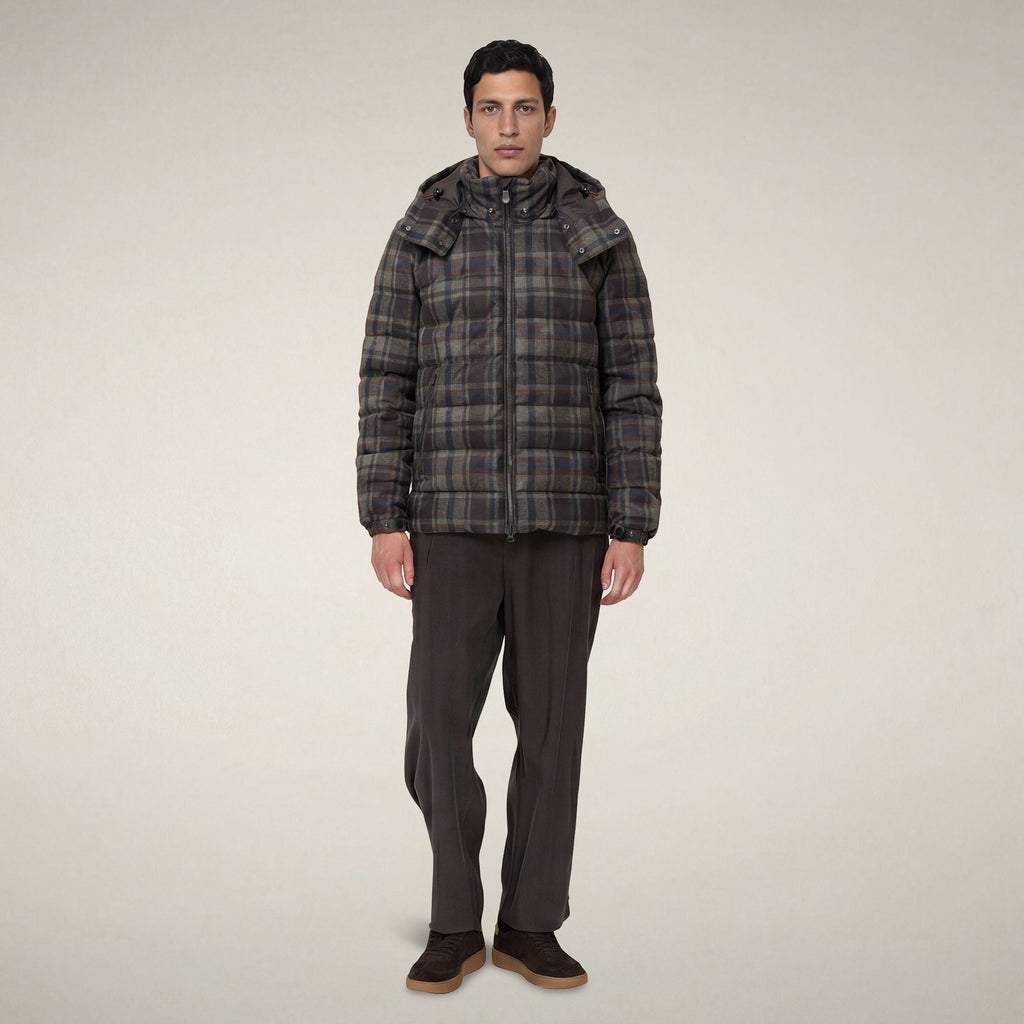 Men's Jacket Gibson in Brown Big Checks