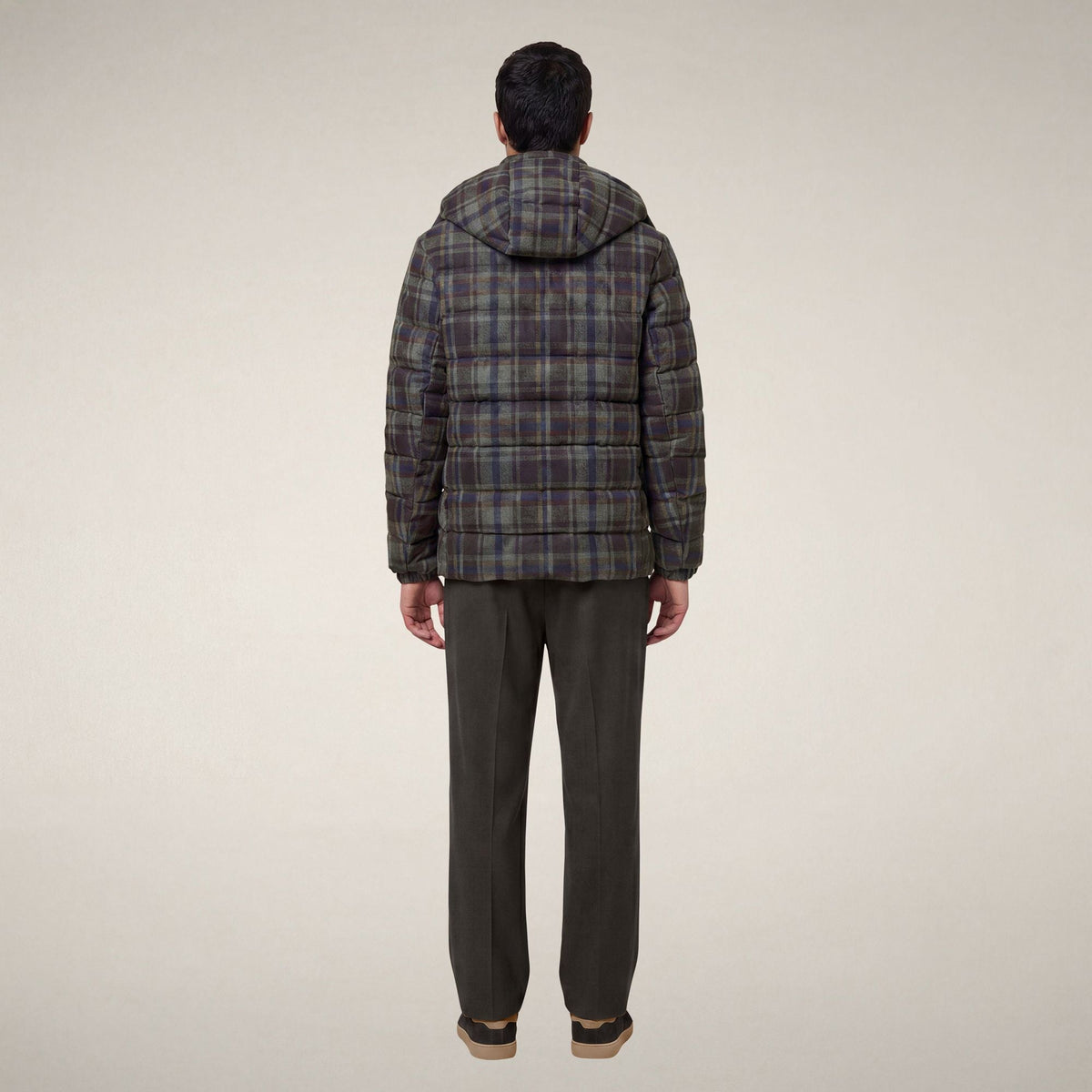 Men's Jacket Gibson in Brown Big Checks