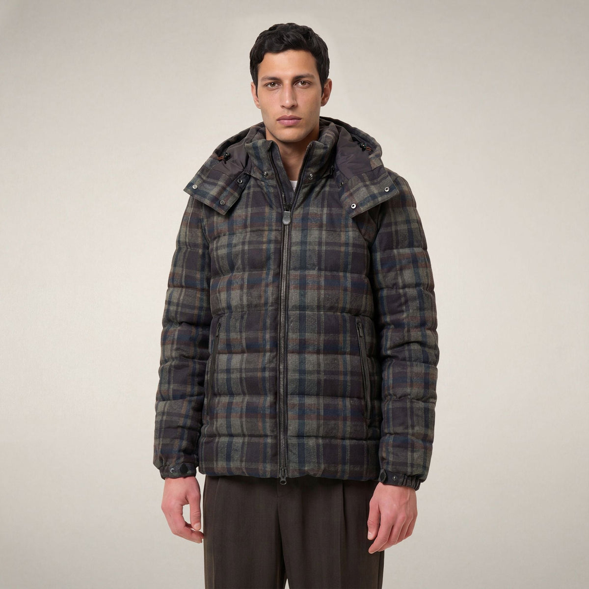 Men's Jacket Gibson in Brown Big Checks