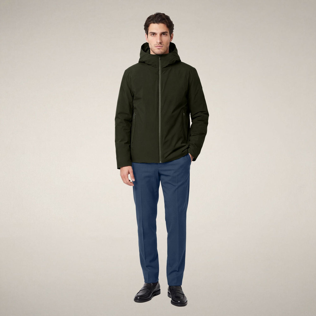 Men's Rain Jacket Flynn in Land Green