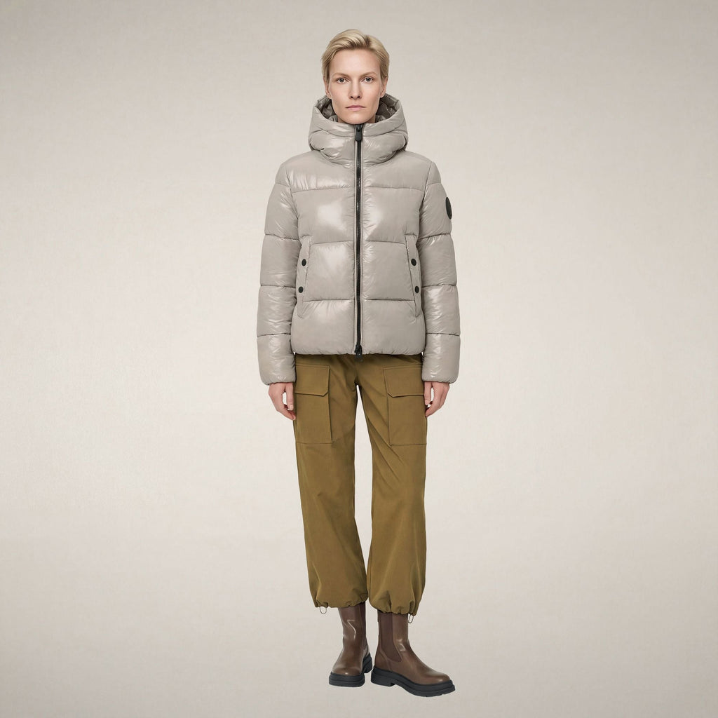 Women's Puffer Jacket Biddy in Rainy Beige