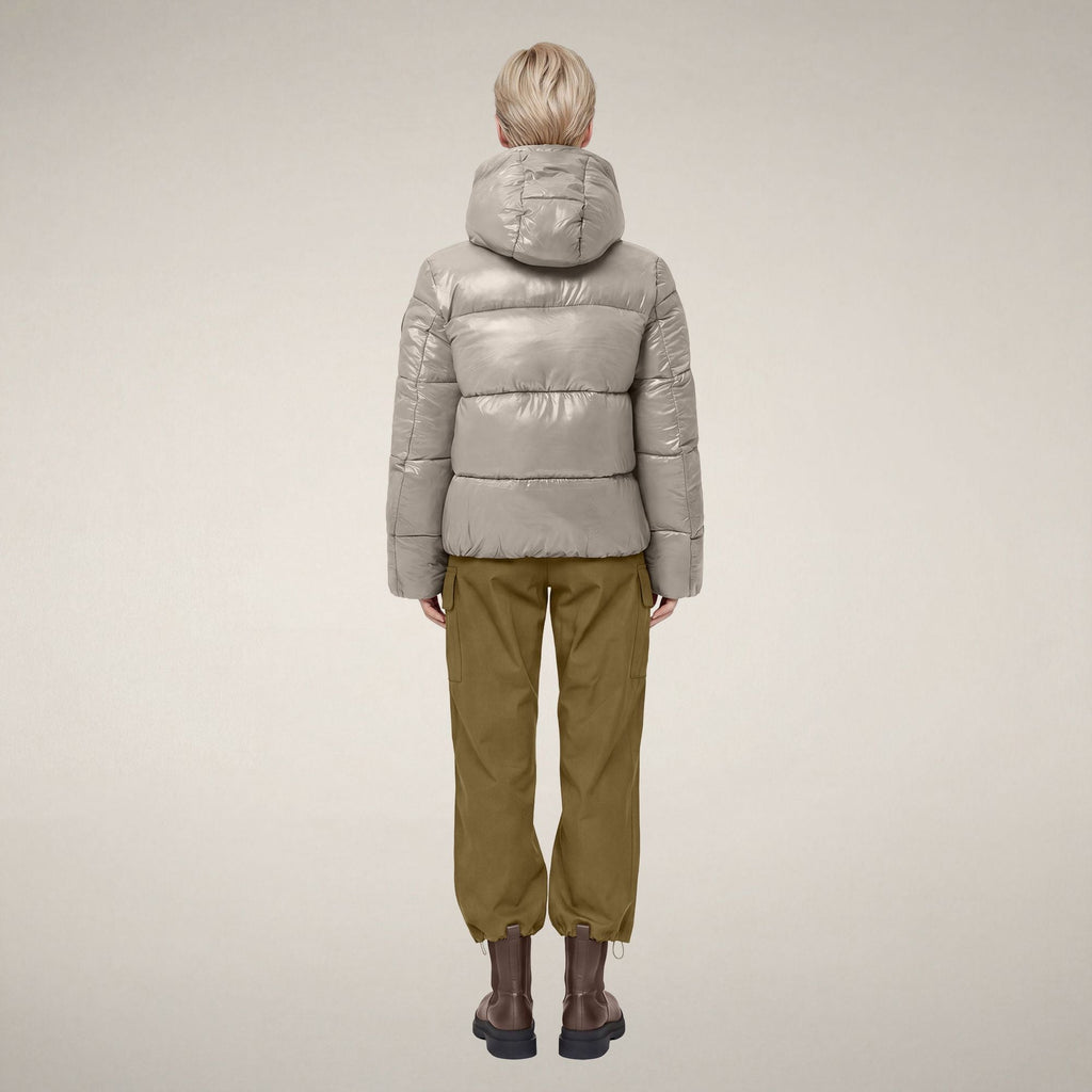 Women's Puffer Jacket Biddy in Rainy Beige