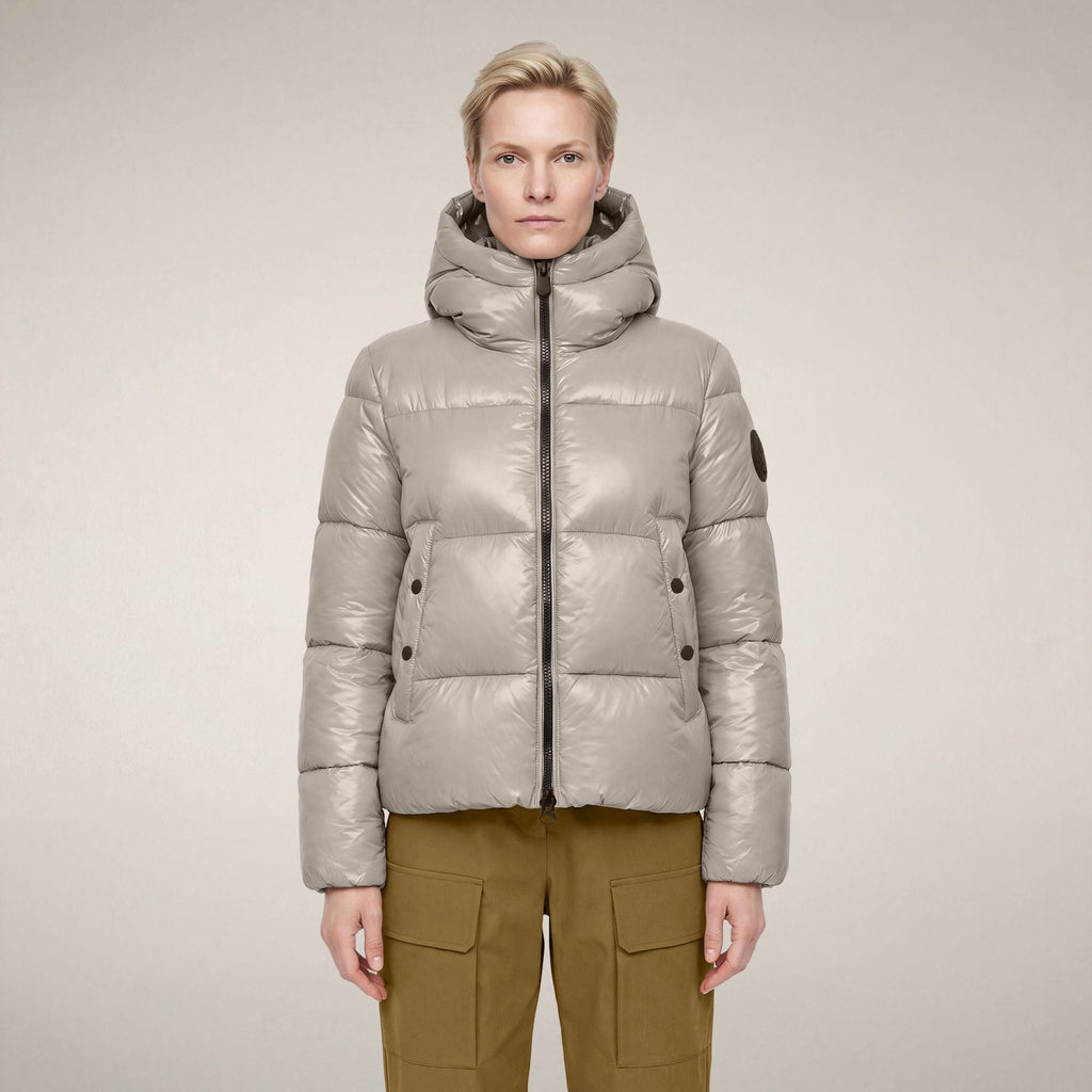 Women's Puffer Jacket Biddy in Rainy Beige