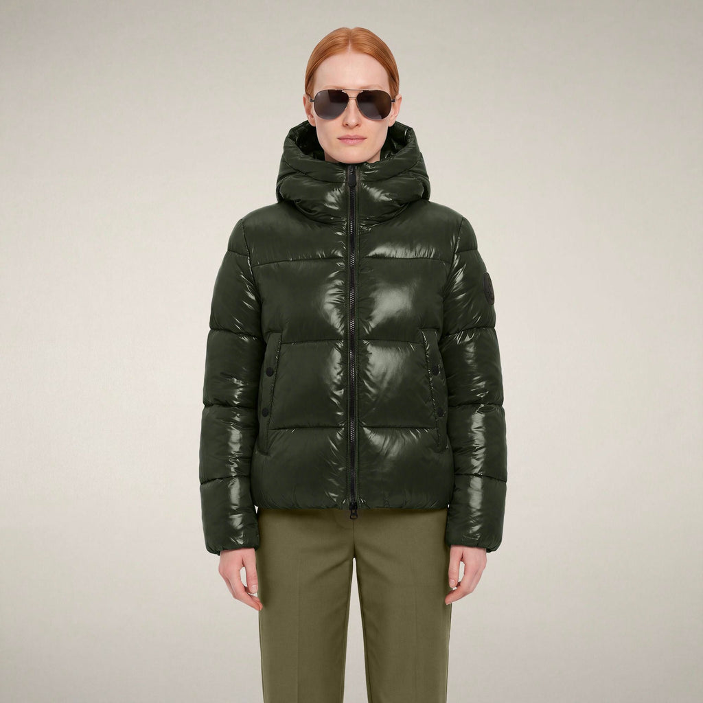 Women's Puffer Jacket Biddy in Pine Green
