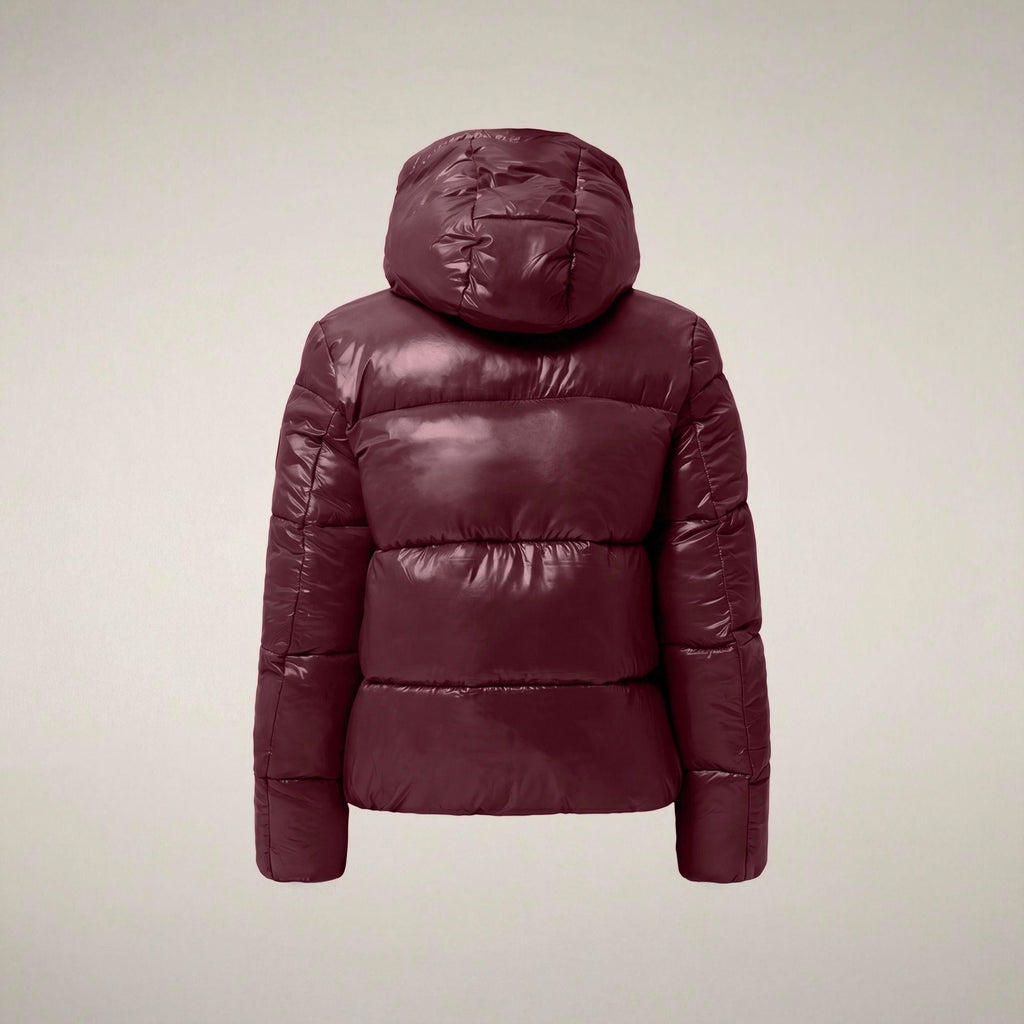 Women's Puffer Jacket Biddy in Wine Red