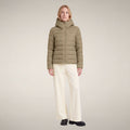 Women's Puffer Jacket Adalyn in Stone Beige