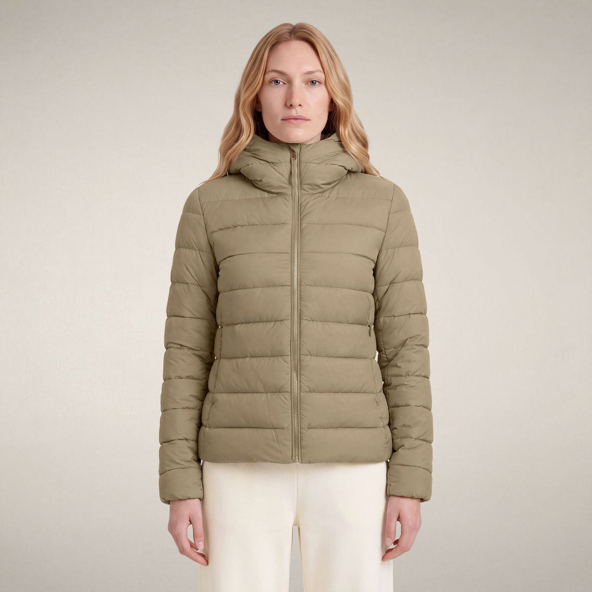 Women's Puffer Jacket Adalyn in Stone Beige