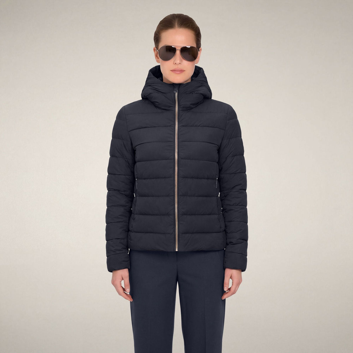 Women's Puffer Jacket Adalyn in Blue Black