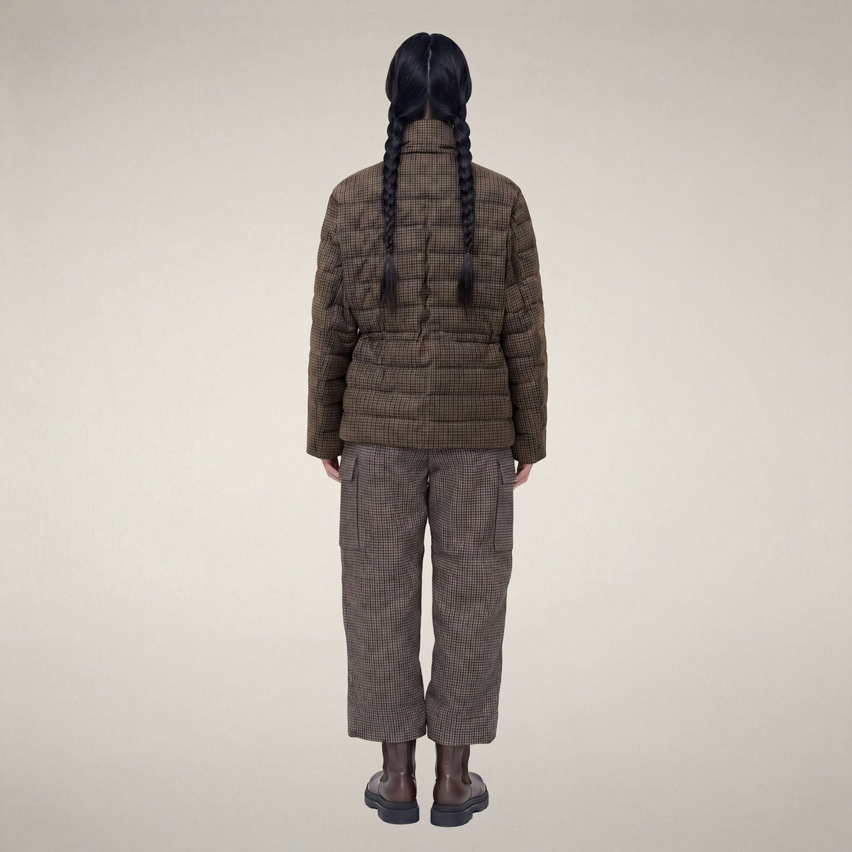 Women's Puffer Jacket Lottie in Autumn Pied De Poule