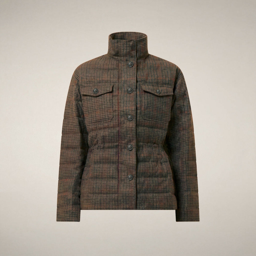 Women's Puffer Jacket Lottie in Autumn Pied De Poule