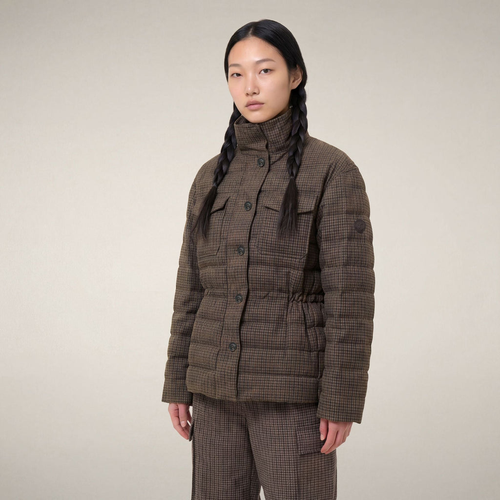 Women's Puffer Jacket Lottie in Autumn Pied De Poule