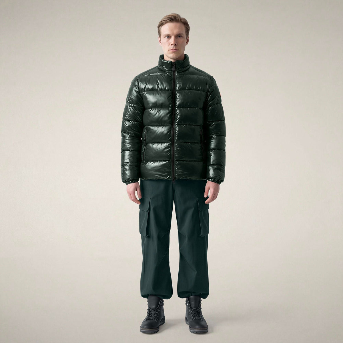 Men's Puffer Jacket Jobim in Nori Green