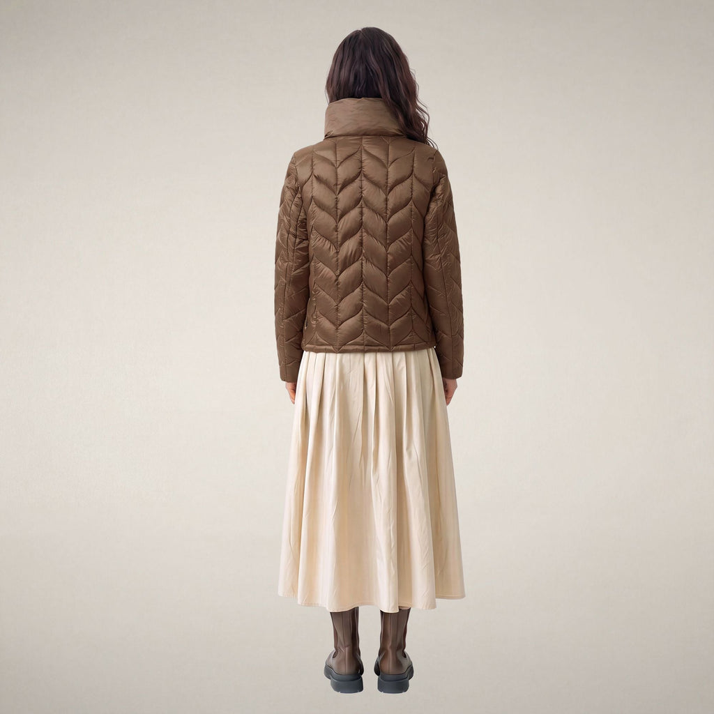 Women's Puffer Jacket Lorette in Noisette Brown