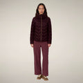 Women's Puffer Jacket Lorette in Wine Red