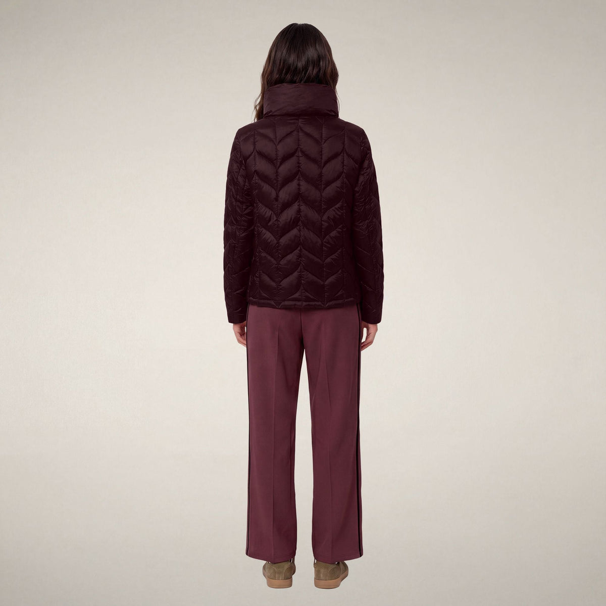 Women's Puffer Jacket Lorette in Wine Red