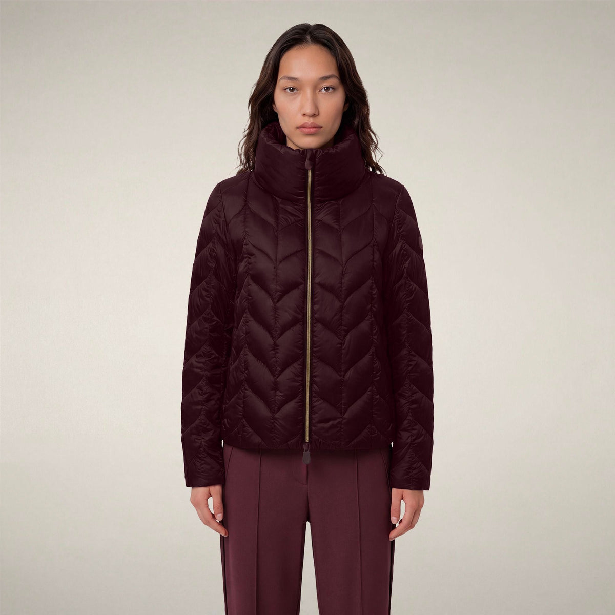 Women's Puffer Jacket Lorette in Wine Red