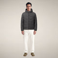 Men's Puffer Jacket Jeanluc in Gunmetal Grey