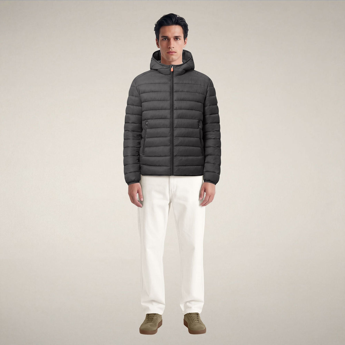Men's Puffer Jacket Jeanluc in Gunmetal Grey