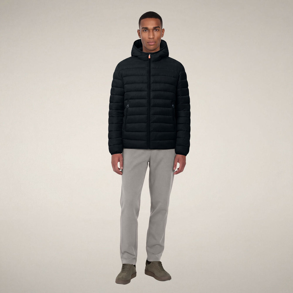 Men's Puffer Jacket Jeanluc in Green Black