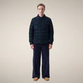 Men's Puffer Jacket Esteban in Black Checks