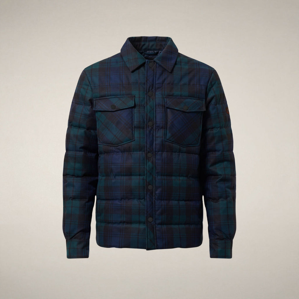 Men's Puffer Jacket Esteban in Black Checks