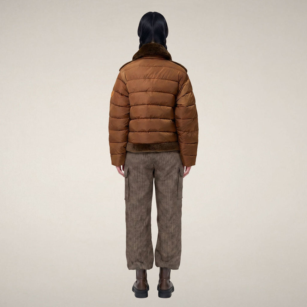 Women's Puffer Jacket Hana in Soil Brown