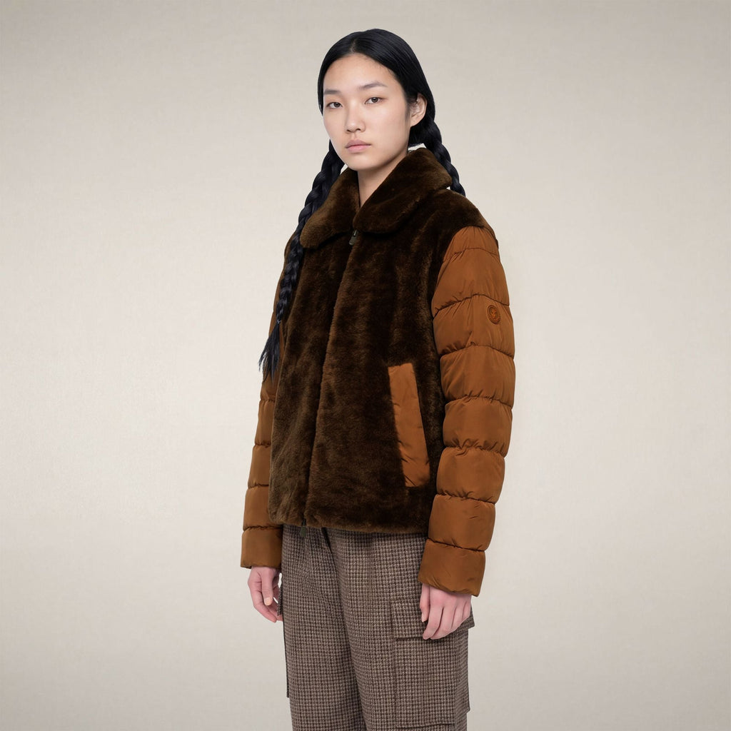 Women's Puffer Jacket Hana in Soil Brown