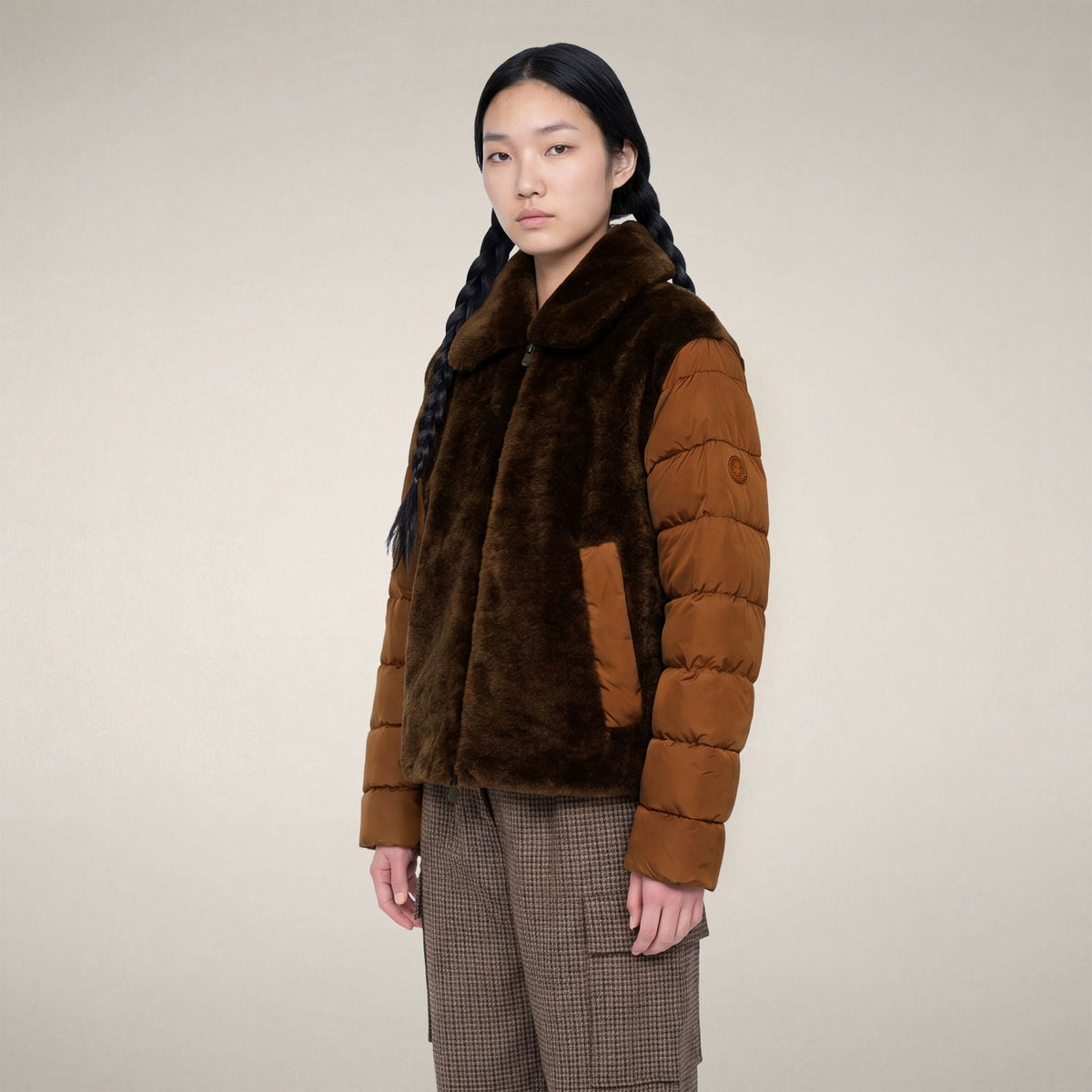 Women's Puffer Jacket Hana in Soil Brown