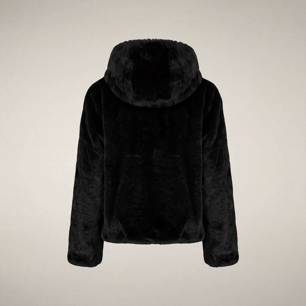 Women's Reversible Faux Fur Jacket Laila in Black