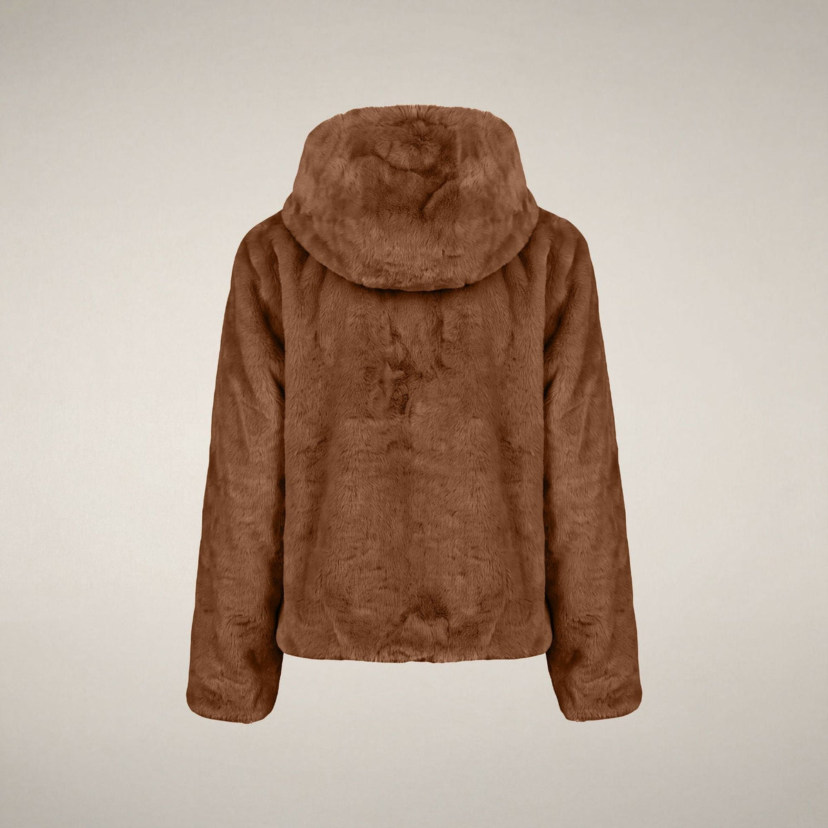 Women's Reversible Faux Fur Jacket Laila in Noisette Brown