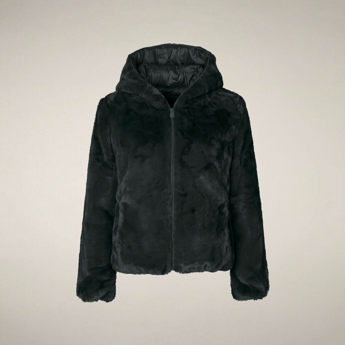 Women's Reversible Faux Fur Jacket Laila in Nori Green