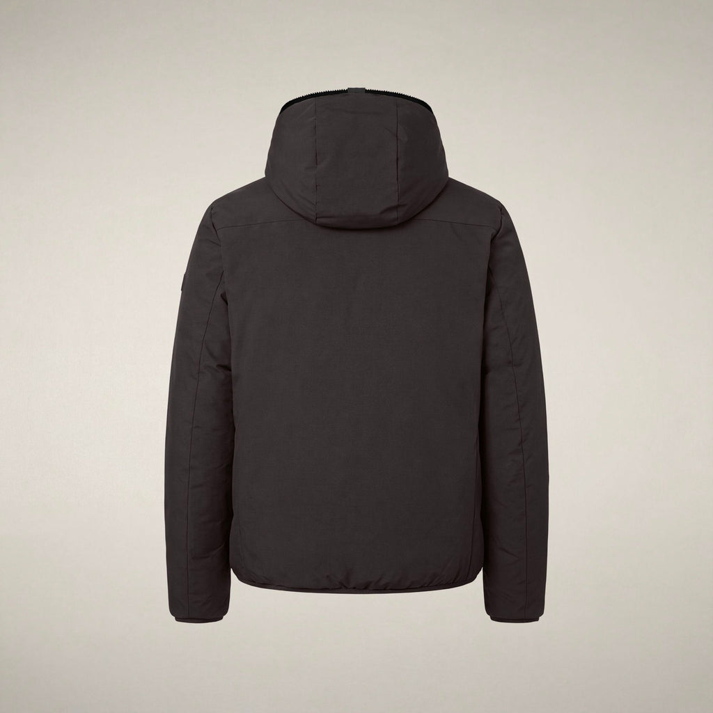 Men's Reversible Puffer Jacket Ezra in Brown Black