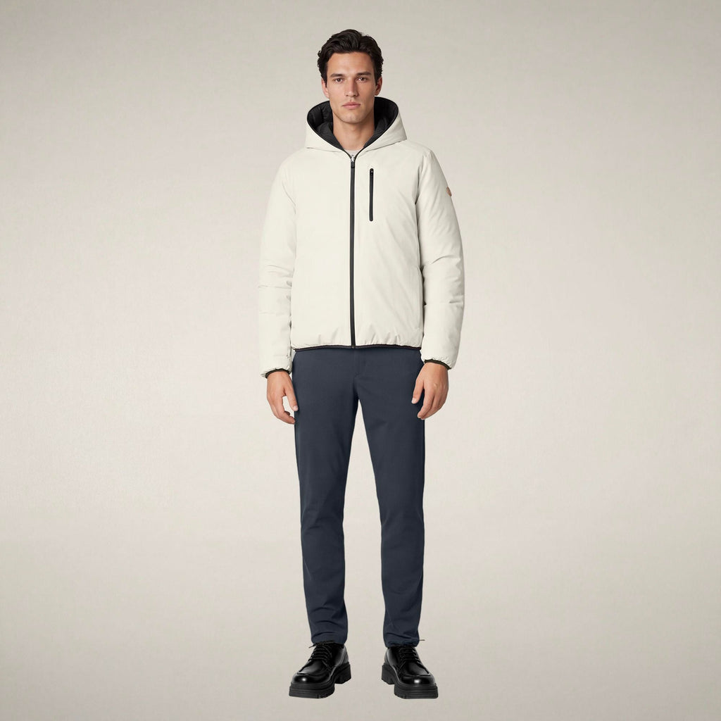 Men's Reversible Puffer Jacket Ezra in Rainy Beige