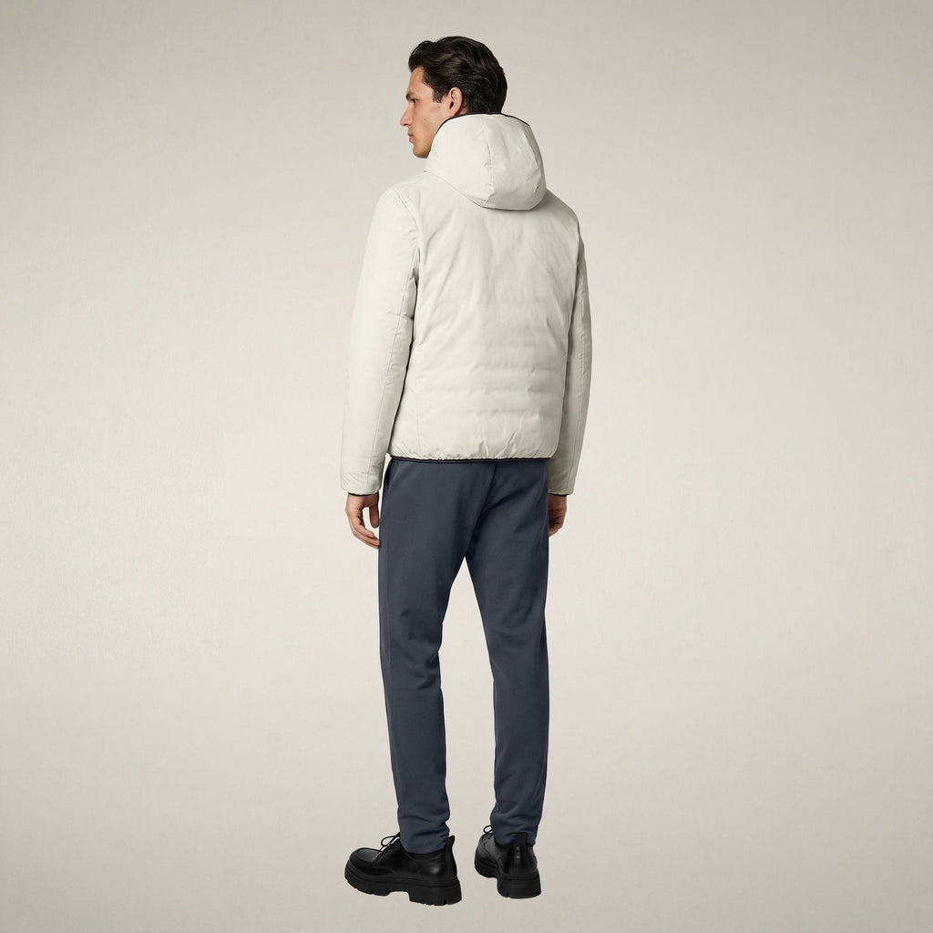 Men's Reversible Puffer Jacket Ezra in Rainy Beige
