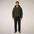 Men's Reversible Puffer Jacket Ezra in Land Green