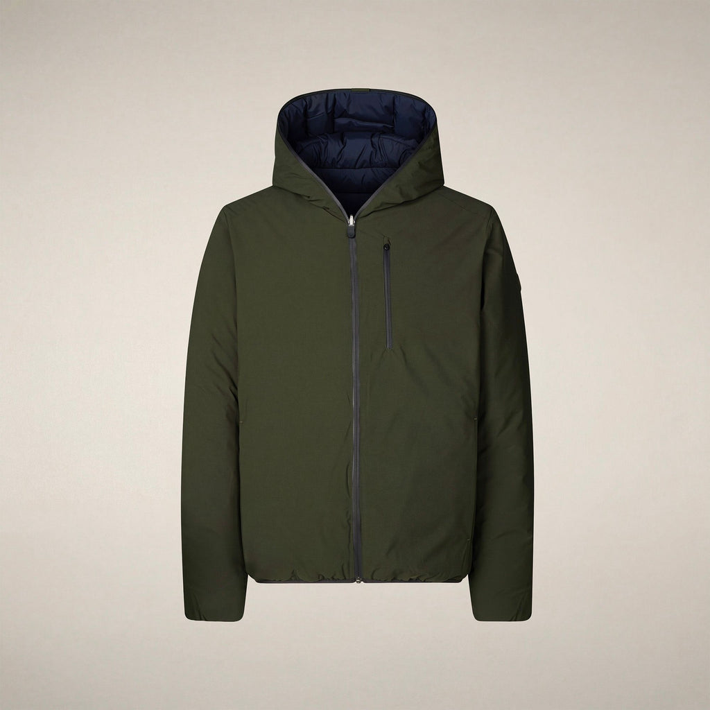 Men's Reversible Puffer Jacket Ezra in Land Green