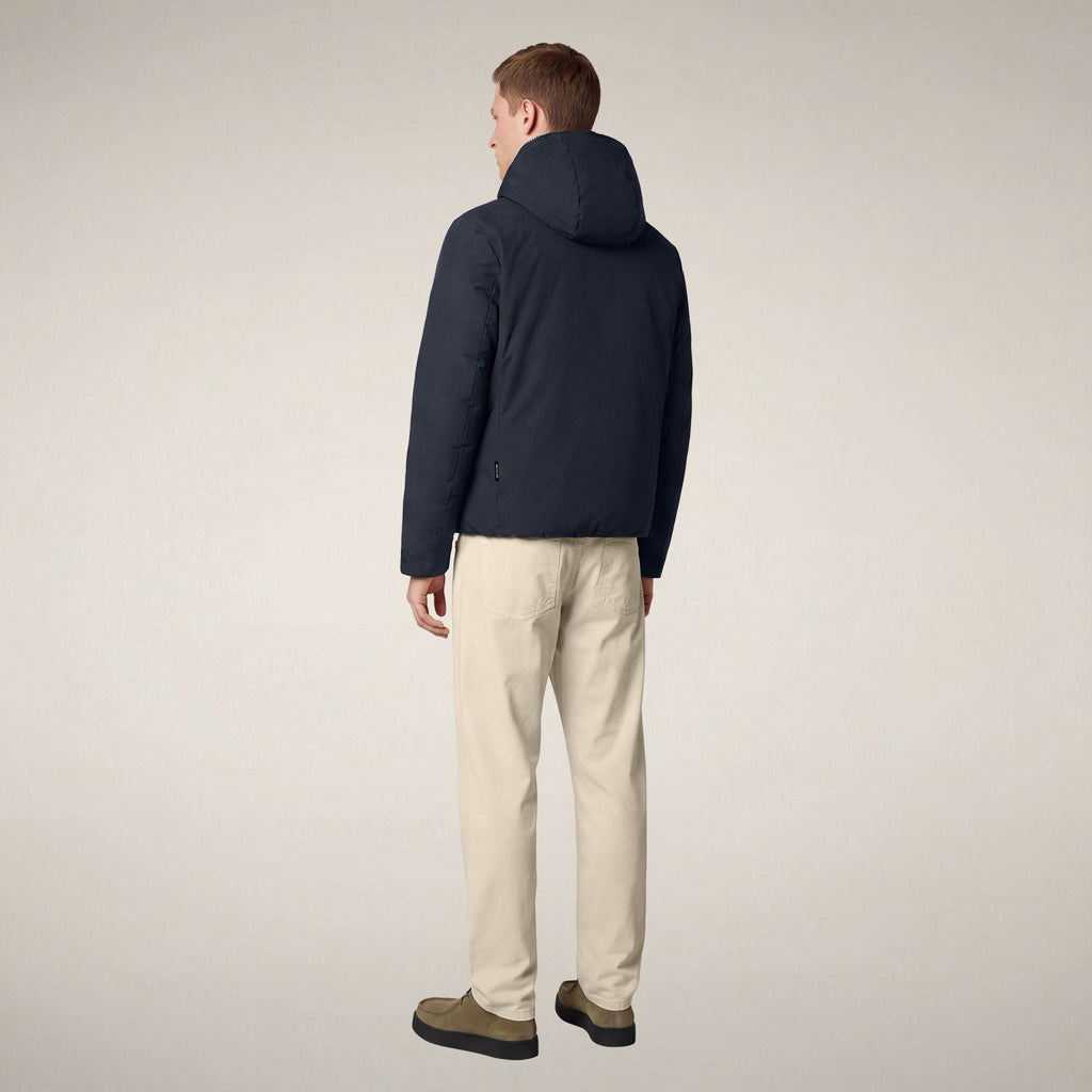 Men's Reversible Puffer Jacket Ezra in Blue Black