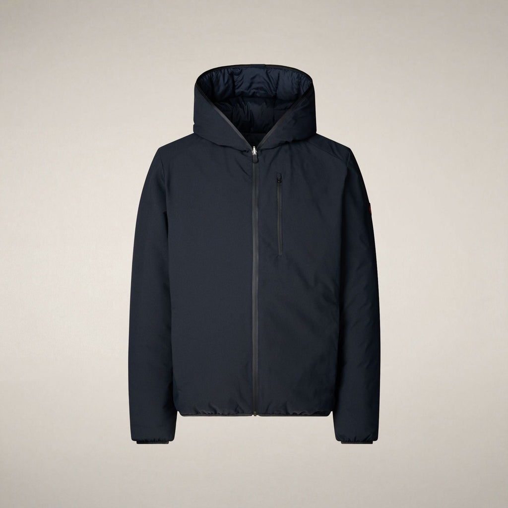 Men's Reversible Puffer Jacket Ezra in Blue Black